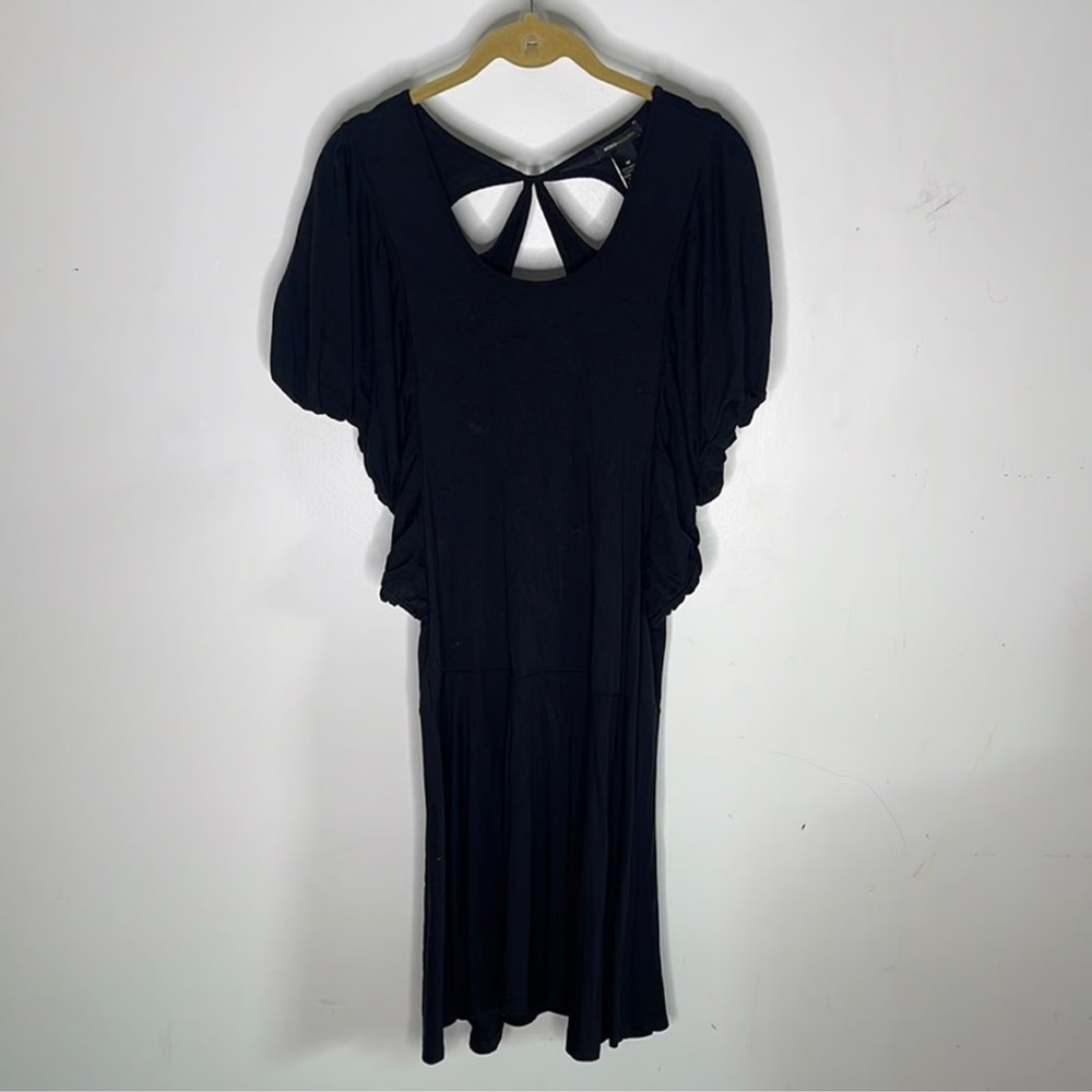 BCBGMaxAzria Black Batwing style Dress with Cut-Out Back‎